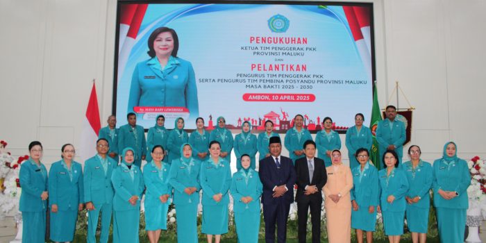 PELANTIKAN PENGURUS TP.PKK DAN TIM PEMBINA POSYANDU PROV.MALUKU, WAGUB : TP. PKK DAN POSYANDU TERUS BERSINERGI DENGAN PEMDA