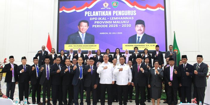 GUBERNUR MALUKU HADIRI PELANTIKAN DPD IKAL LEMHANAS PROV. MALUKU PERIODE 2025-2030