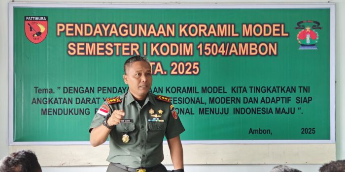 Kodim 1504/Ambon Berupaya Meningkatkan Kemampuan Babinsa Melalui Pemberdayaan Koramil Model Semester I Tahun 2025*