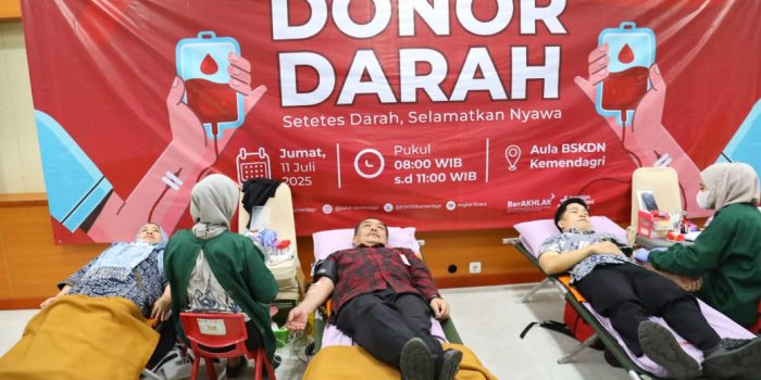 Gelar Donor Darah Bersama PMI dan DWP, BSKDN Kemendagri Dorong Budaya Tanggap Darurat