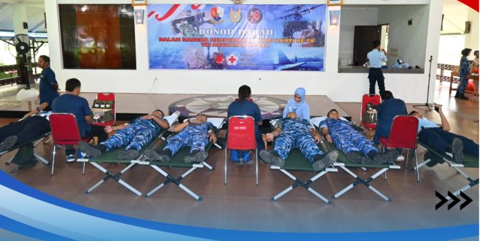 Lanud Pattimura Gelar Donor Darah dalam Rangka Peringatan Hari Bakti ke-78 TNI Angkatan Udara.