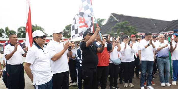 Jelang HUT RI dan HUT Provinsi, Pemprov Gelar Jalan Sehat dan Senam Bersama