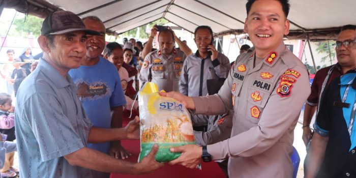 Gelar Gerakan Pangan Murah, Polres Kepulauan Tanimbar salurkan 20 ton beras untuk Warga