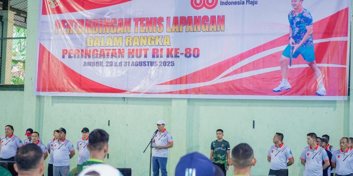 Kodam XV/Pattimura Gelar Turnamen Tenis Lapangan untuk Peringati HUT ke- 80 Kemerdekaan RI di Ambon