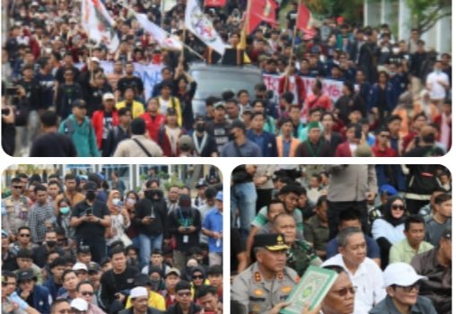 Duduk Bersama Massa, Kapolda Pastikan Unjuk Rasa di DPRD Bengkulu Kondusif