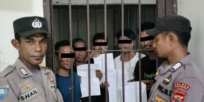 Polsek Huamual Tangkap Lima Pelaku Kasus Penganiayaan di Luhu