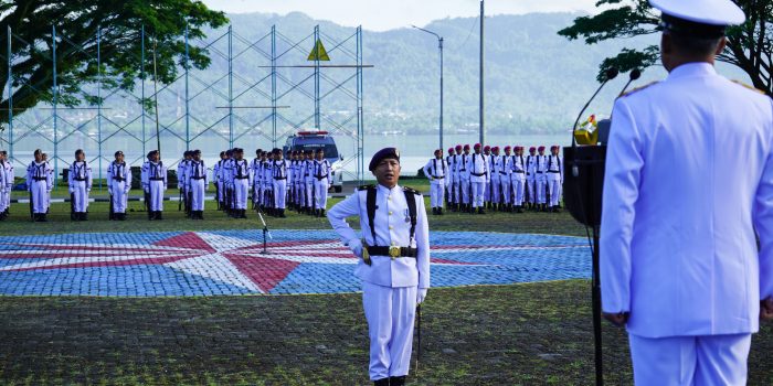 TETAP MENJUNJUNG NILAI-NILAI LUHUR PANCASILA, KODAERAL IX GELAR UPACARA HARI KESAKTIAN PANCASILA DI MAKO KODAERAL IX AMBON
