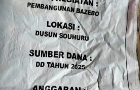 Proyek Gazebo Hatiwe Besar Dihantam Isu Kejanggalan Anggaran, Saniri Menghilang
