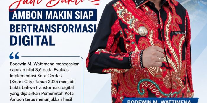 Wali Kota: Prestasi Smart City Jadi Bukti Ambon Makin Siap Bertransformasi Digital