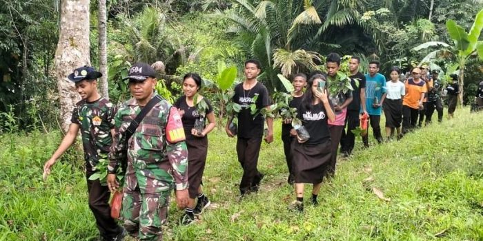 Satgas TMMD Ke-126 Kodim 1504/Ambon Tanam 1000 Bibit Pohon Pala