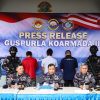 GUSPURLA KOARMADA III GELAR _PRESS RELEASE,_ KAPAL IKAN BERMUATAN BBM ILEGAL