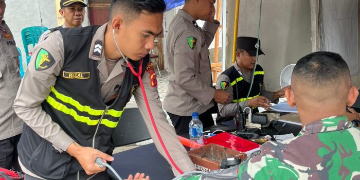 Pastikan Kesiapan Pengamanan Polda Maluku Cek Kesehatan Satgas Ops Lilin Salawaku di Sejumlah Pos PAM