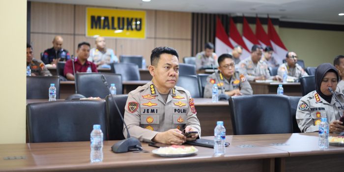 Wakapolda Maluku Ikut Vicon Anev OPS Lilin Bersama Mabes Polri