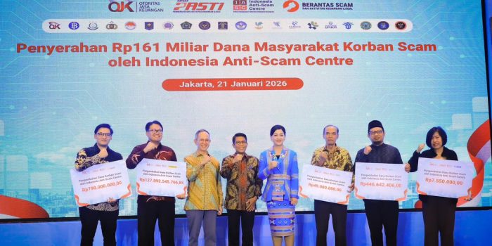 INDONESIA ANTI-SCAM CENTRE BERHASIL KEMBALIKAN RP161 MILIAR DANA MASYARAKAT KORBAN SCAM