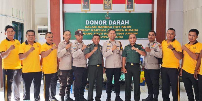 Sambut HUT Persit Ke-80 Kodim 1504/Ambon Gelar Aksi Sosial Donor Darah*