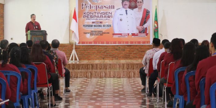 Lepas Kontingen Pesparawi Maluku ke Ajang Nasional, Gubernur Tekankan Kebersamaan, Kesehatan, dan Semangat Dalam Memberikan yang Terbaik