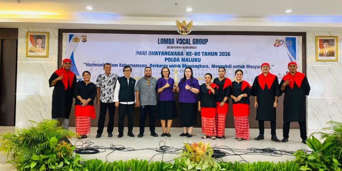 VG. Menara Kasih Raih Juara I Lomba Vocal Group Hari Bhayangkara ke-80, Polda Maluku Perkuat Harmoni Kebangsaan Melalui Musik