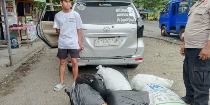 Polsek Salahutu Gagalkan Peredaran 400 Liter Miras Jenis Sopi di Pelabuhan Hunimua