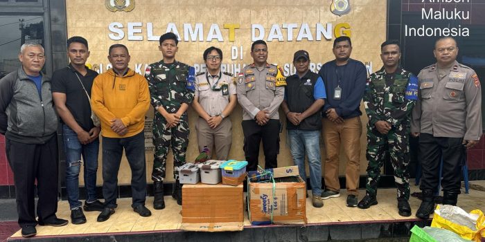 Personel Pam Pelni Kodaeral IX Berhasil Gagalkan Penyelundupan Belasan Satwa Dilindungi