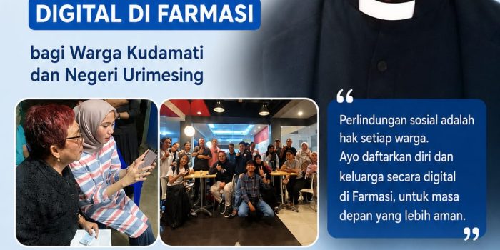 Agen Klasis Pulau Ambon Dorong Registrasi Perlindungan Sosial Digital di Farmasi bagi Warga Kudamati dan Negeri Urimesing