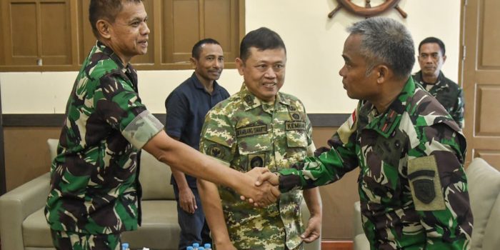 Tingkatkan Infrastruktur Satuan, Wakil Komandan Kodaeral IX Terima Kunjungan Tim Kemhan RI