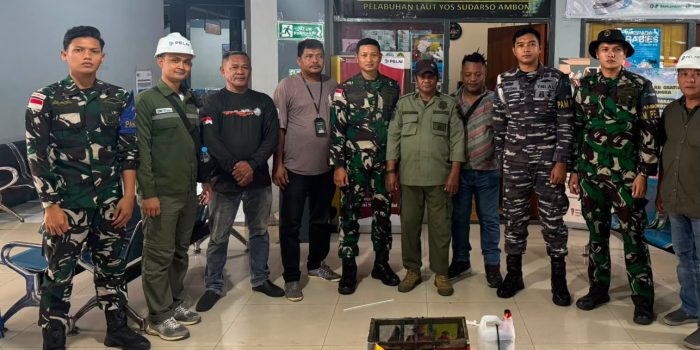 Personel Pam Pelni Kodaeral IX Berhasil Gagalkan Penyelundupan Satwa Dilindungi di KM Leuser