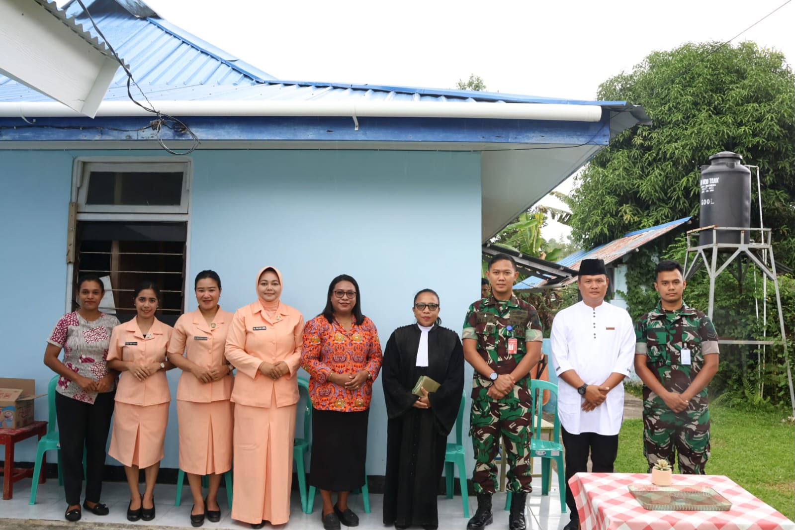 Peletakkan Batu Pertama Pembangunan Kelas TK Angkasa Lanud Pattimura