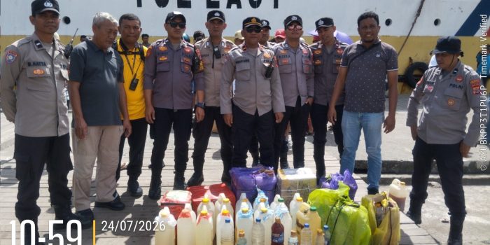 Polsek KPYS Ambon Sita 220 Liter Sopi dalam Razia KRYD