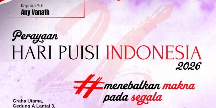 Istri Wagub Maluku Ani Vanat Baca Puisi di Peringatan Hari Puisi Indonesia 2026