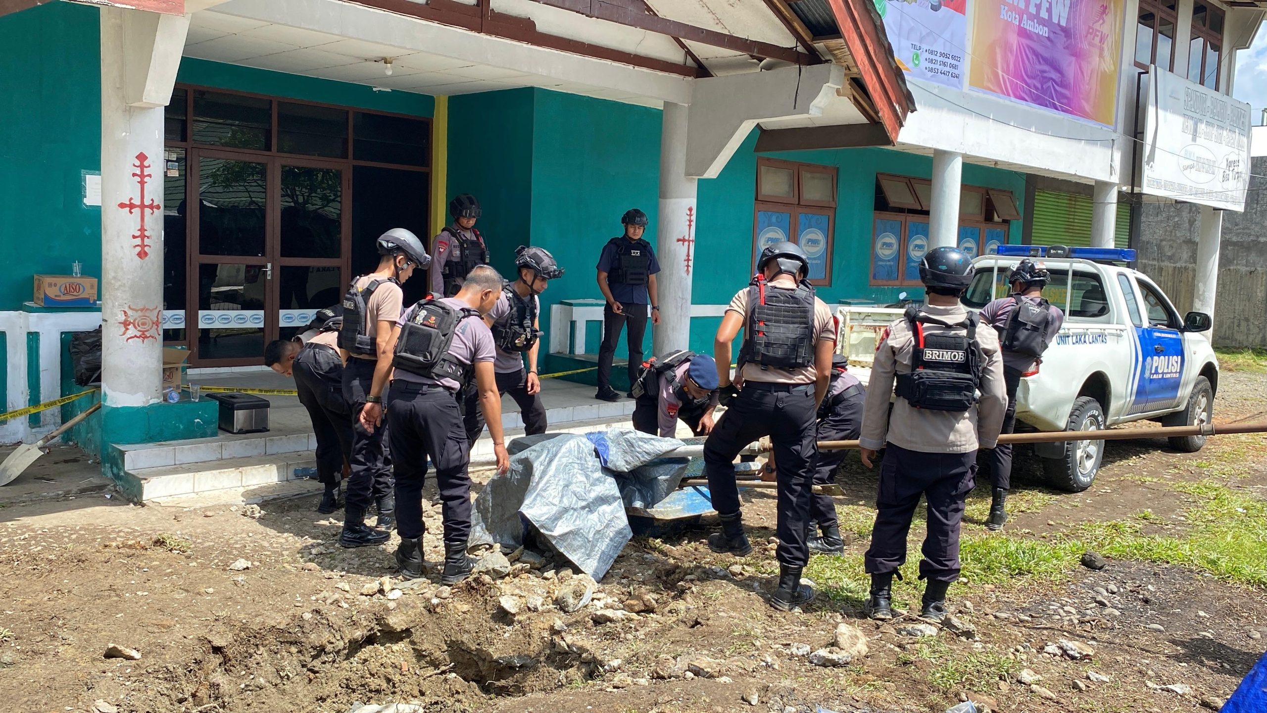 Temuan Diduga Bom Gegerkan Ambon, Tim Jibom Brimob Polda Maluku Pastikan UXO Peninggalan Perang Sudah Tidak Aktif