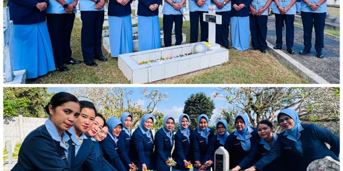 Danlanud Pattimura Pimpin Tabur Bunga di Pusara Alexander Jacob Patty (A.J. Patty)
