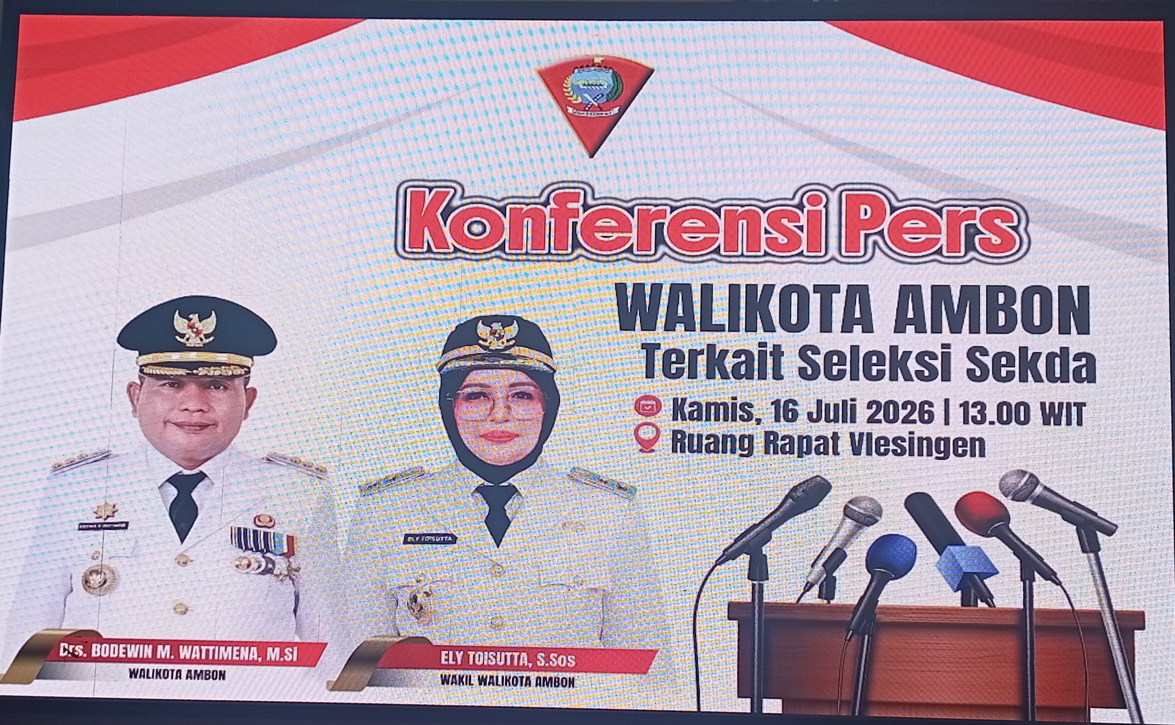 Robert Sapulette Ditetapkan Sekkot Ambon Definitif, Tunggu Pelantikan
