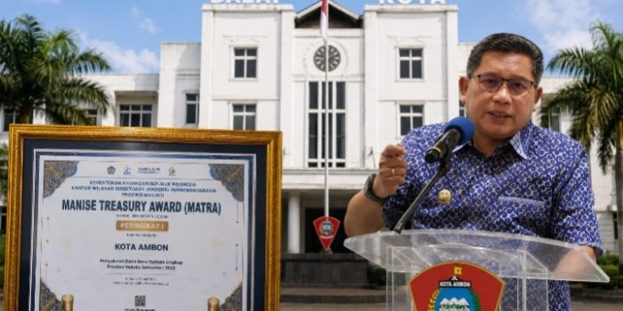 Kota Ambon Raih Peringkat I Manise Treasury Award, Terbaik dalam Penyaluran Dana Desa Semester I 2026